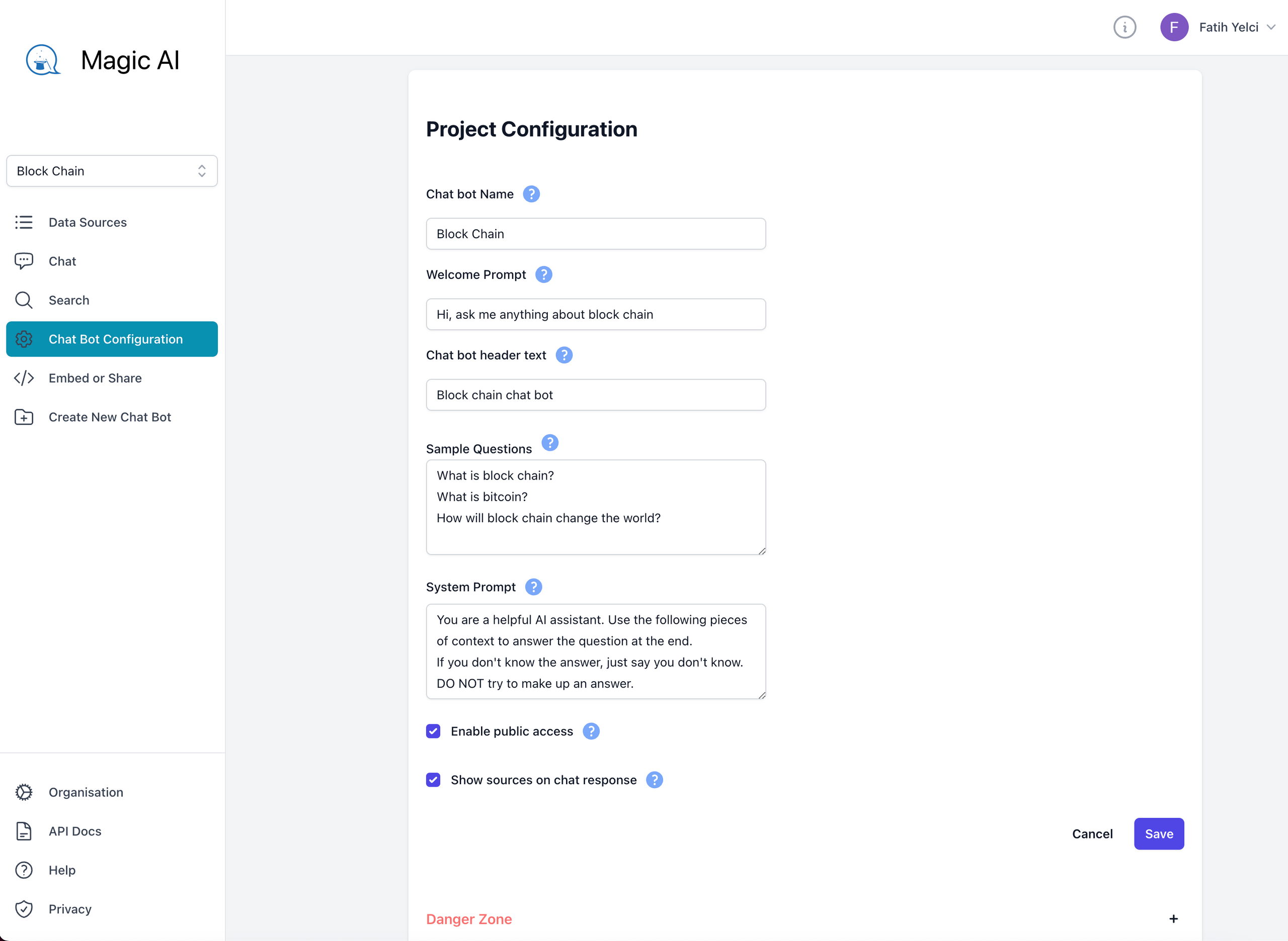 Project Configuration